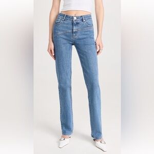 New STAUD Nolan straight leg jeans
